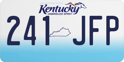 KY license plate 241JFP