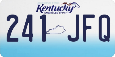 KY license plate 241JFQ