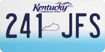 KY license plate 241JFS