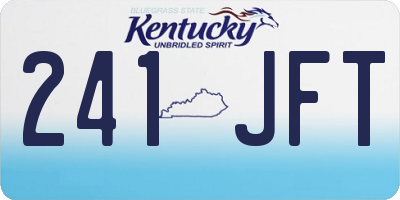 KY license plate 241JFT