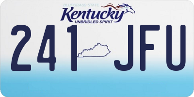 KY license plate 241JFU