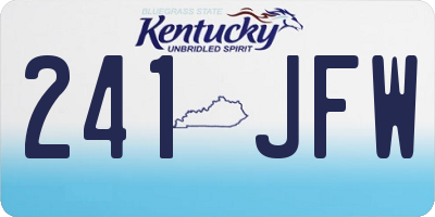 KY license plate 241JFW