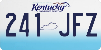 KY license plate 241JFZ