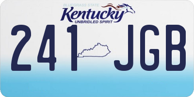 KY license plate 241JGB