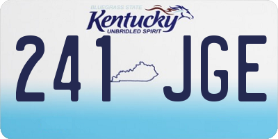 KY license plate 241JGE