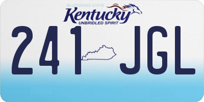 KY license plate 241JGL