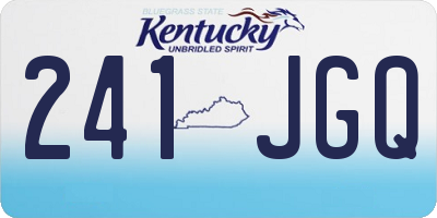 KY license plate 241JGQ