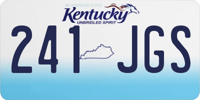 KY license plate 241JGS
