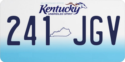 KY license plate 241JGV