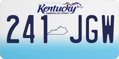 KY license plate 241JGW