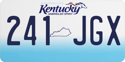 KY license plate 241JGX