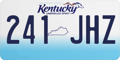 KY license plate 241JHZ