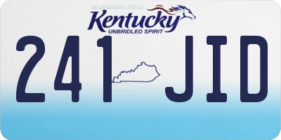 KY license plate 241JID