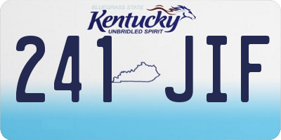 KY license plate 241JIF
