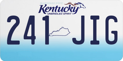 KY license plate 241JIG