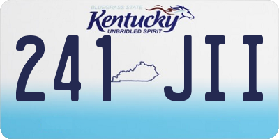KY license plate 241JII