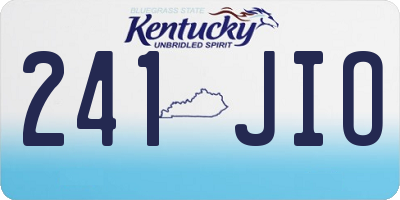 KY license plate 241JIO