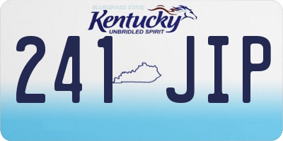 KY license plate 241JIP