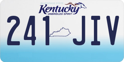 KY license plate 241JIV