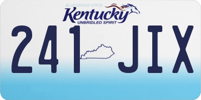 KY license plate 241JIX