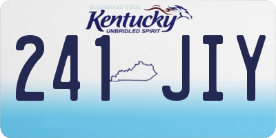KY license plate 241JIY