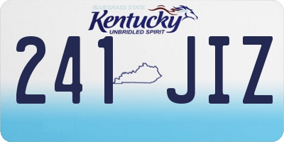 KY license plate 241JIZ