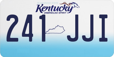 KY license plate 241JJI