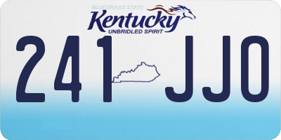 KY license plate 241JJO