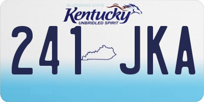 KY license plate 241JKA
