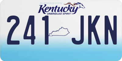 KY license plate 241JKN