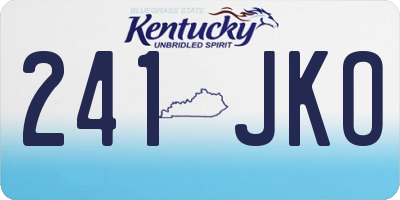 KY license plate 241JKO