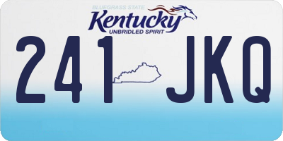 KY license plate 241JKQ