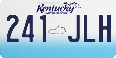 KY license plate 241JLH