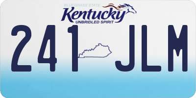 KY license plate 241JLM