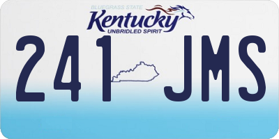KY license plate 241JMS