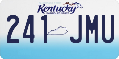 KY license plate 241JMU