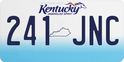 KY license plate 241JNC
