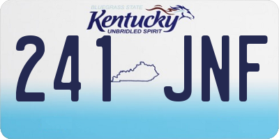 KY license plate 241JNF