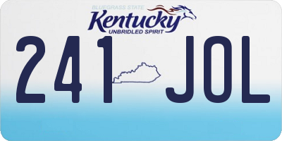 KY license plate 241JOL