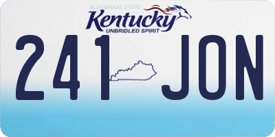 KY license plate 241JON