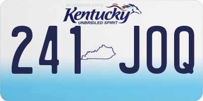 KY license plate 241JOQ