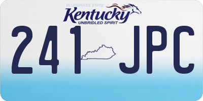 KY license plate 241JPC