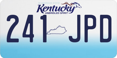 KY license plate 241JPD