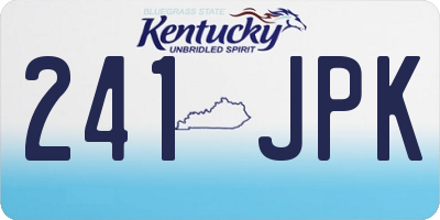 KY license plate 241JPK