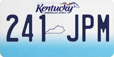 KY license plate 241JPM