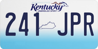 KY license plate 241JPR
