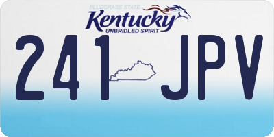 KY license plate 241JPV