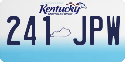 KY license plate 241JPW