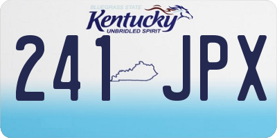KY license plate 241JPX