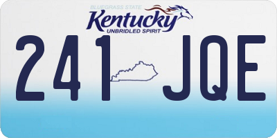 KY license plate 241JQE